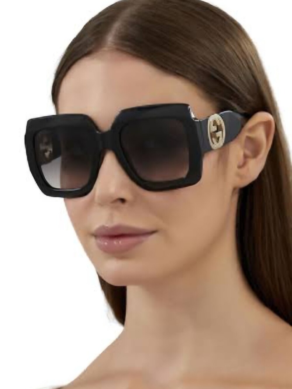 Gucci Black Square Oversized Sunglasses Gg1022s